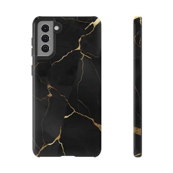 Black Marble  - Tough Phone Case