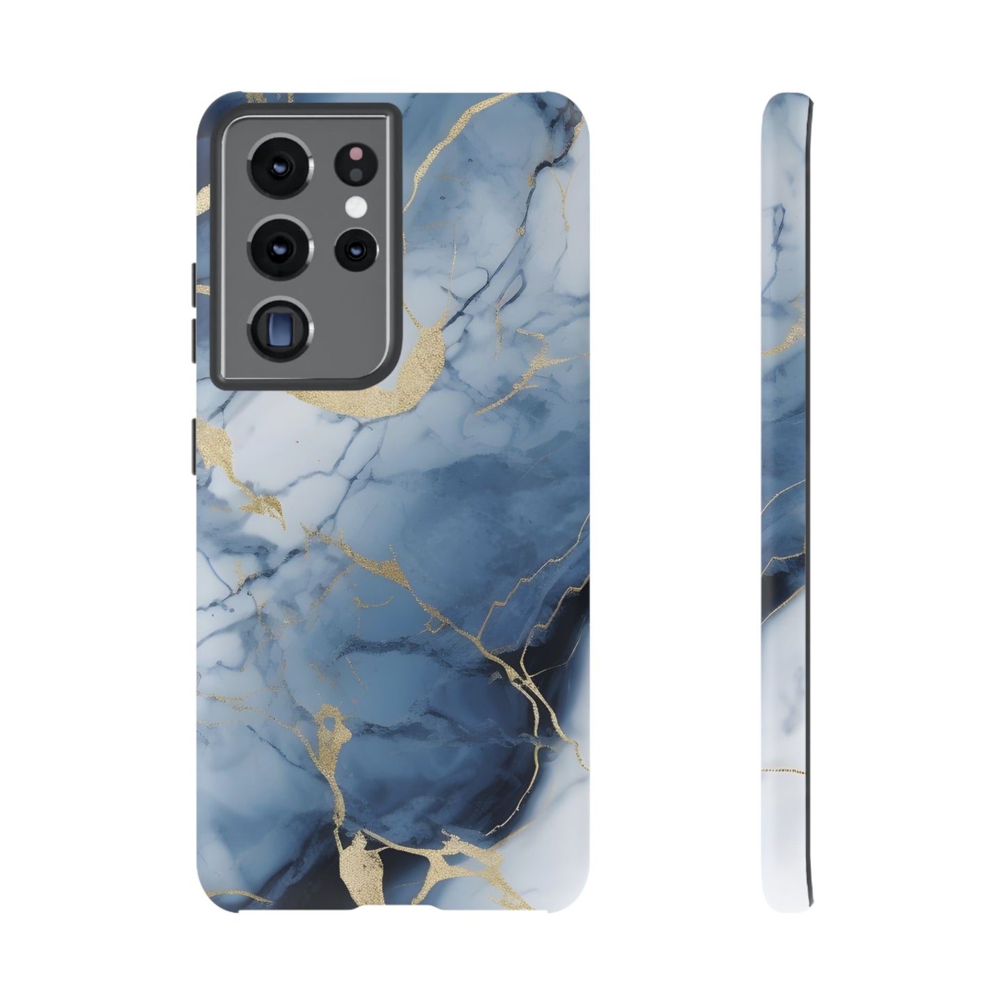 Navy Blue Marble Tough Phone Case
