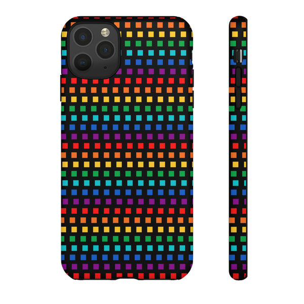 Rainbow Dots on Black - Tough Case