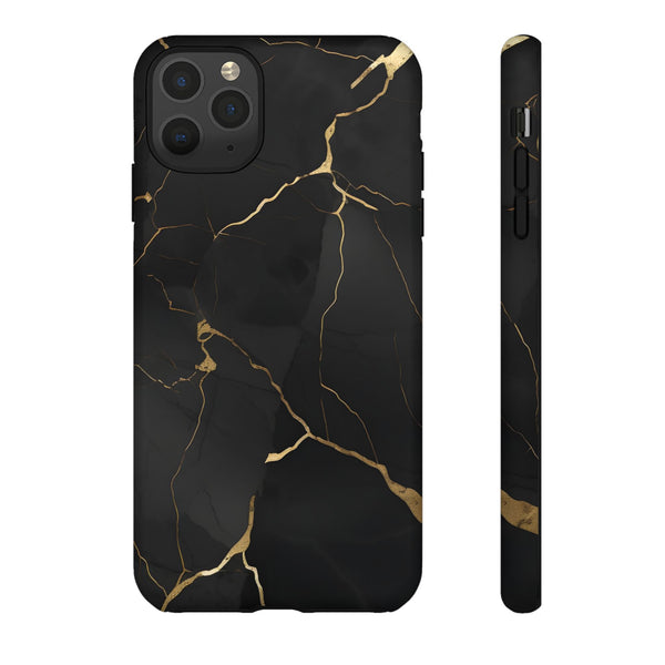 Black Marble  - Tough Phone Case