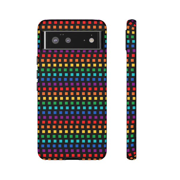 Rainbow Dots on Black - Tough Case