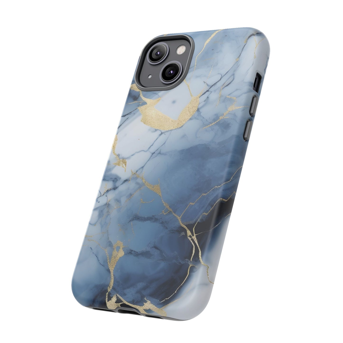 Navy Blue Marble Tough Phone Case
