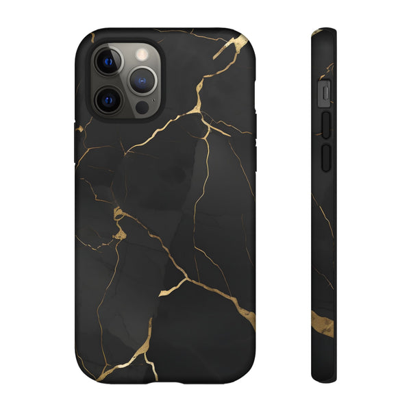 Black Marble  - Tough Phone Case