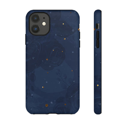 Subtle Navy Florals  - Tough Phone Case
