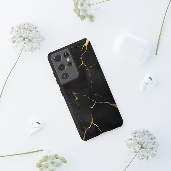 Black Marble  - Tough Phone Case