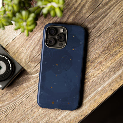 Subtle Navy Florals  - Tough Phone Case
