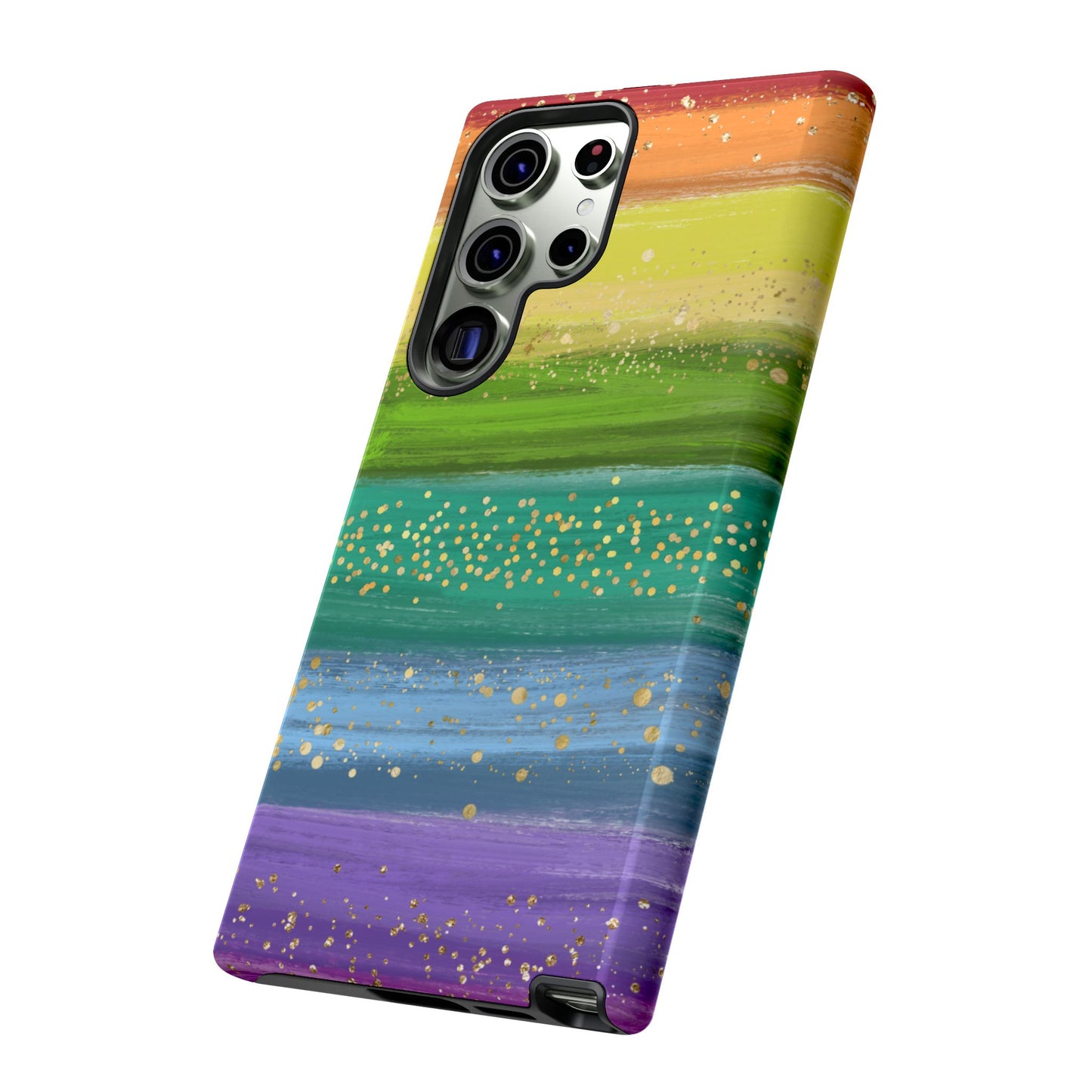 Rainbow Glitter Brush Strokes - Tough Case