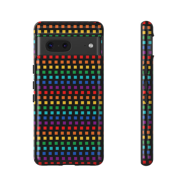 Rainbow Dots on Black - Tough Case