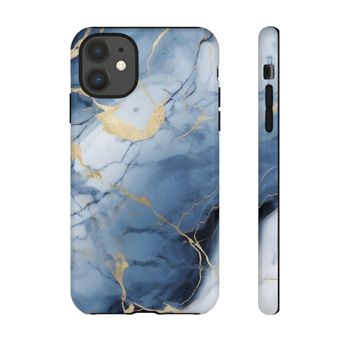 Navy Blue Marble Tough Phone Case
