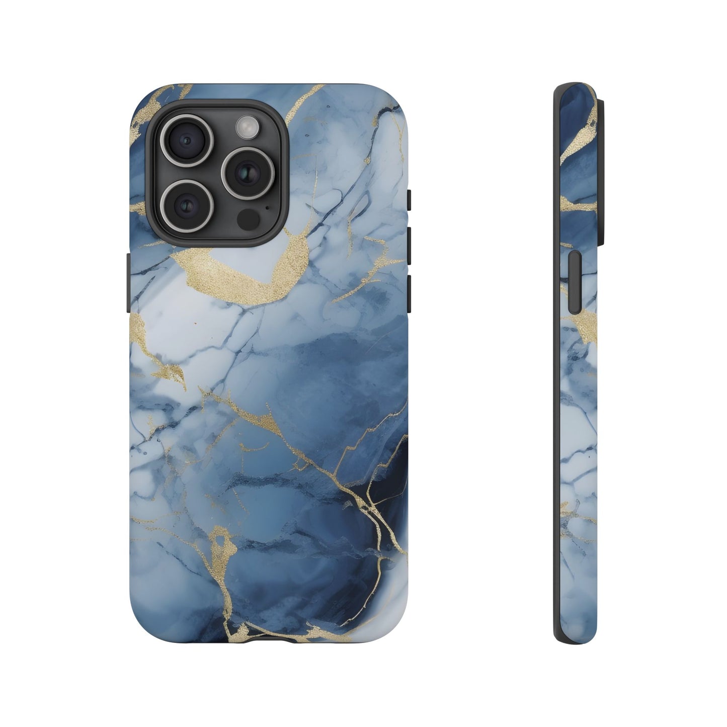 Navy Blue Marble Tough Phone Case
