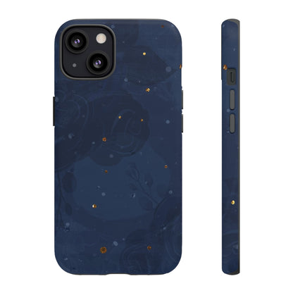 Subtle Navy Florals  - Tough Phone Case