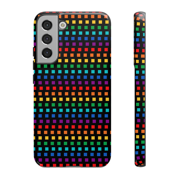 Rainbow Dots on Black - Tough Case