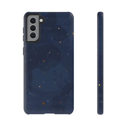 Subtle Navy Florals  - Tough Phone Case
