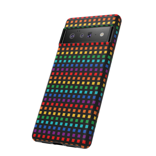 Rainbow Dots on Black - Tough Case