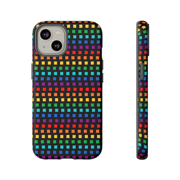 Rainbow Dots on Black - Tough Case