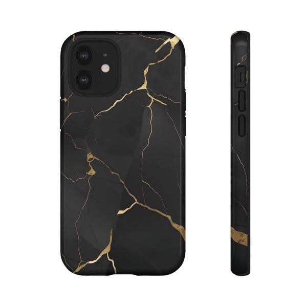 Black Marble  - Tough Phone Case