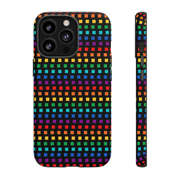 Rainbow Dots on Black - Tough Case