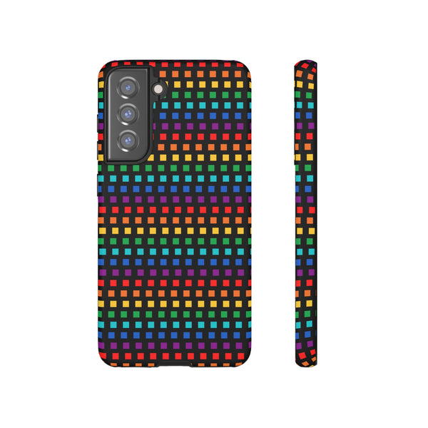 Rainbow Dots on Black - Tough Case