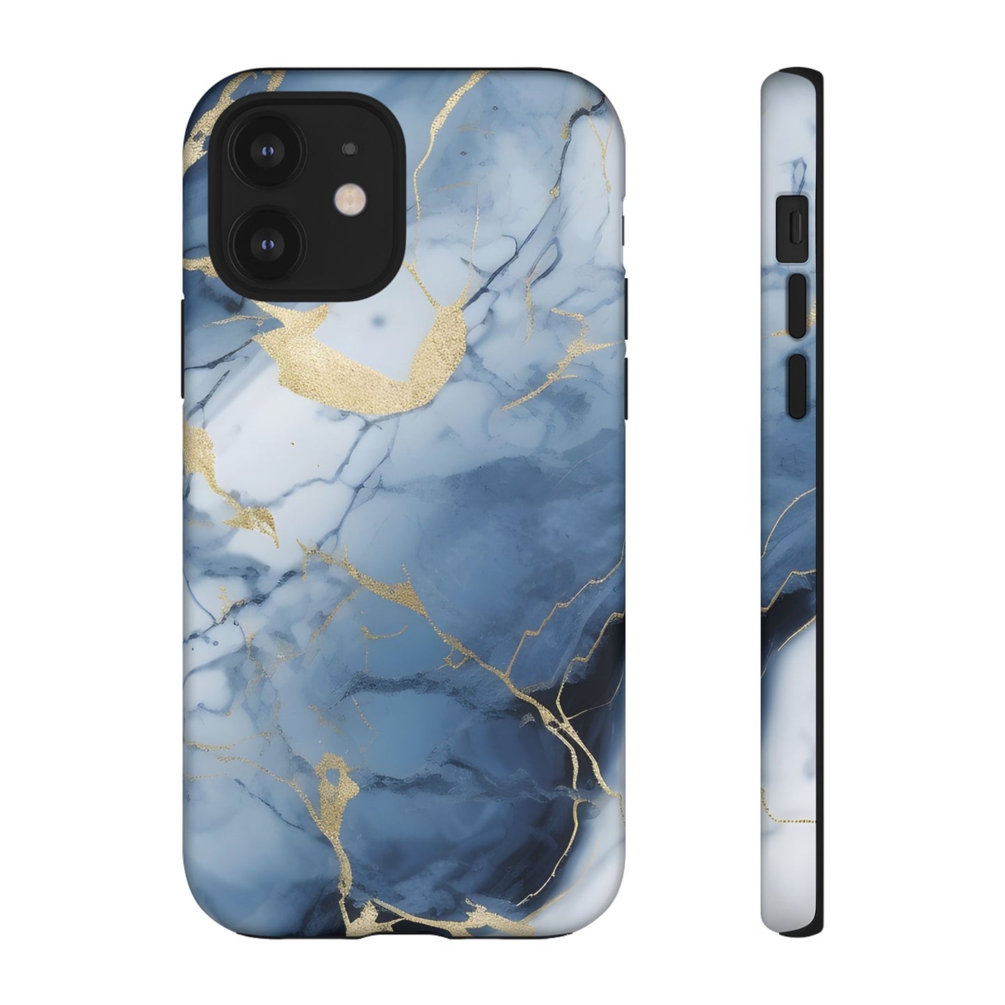 Navy Blue Marble Tough Phone Case