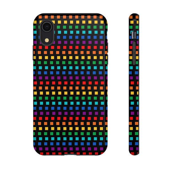 Rainbow Dots on Black - Tough Case