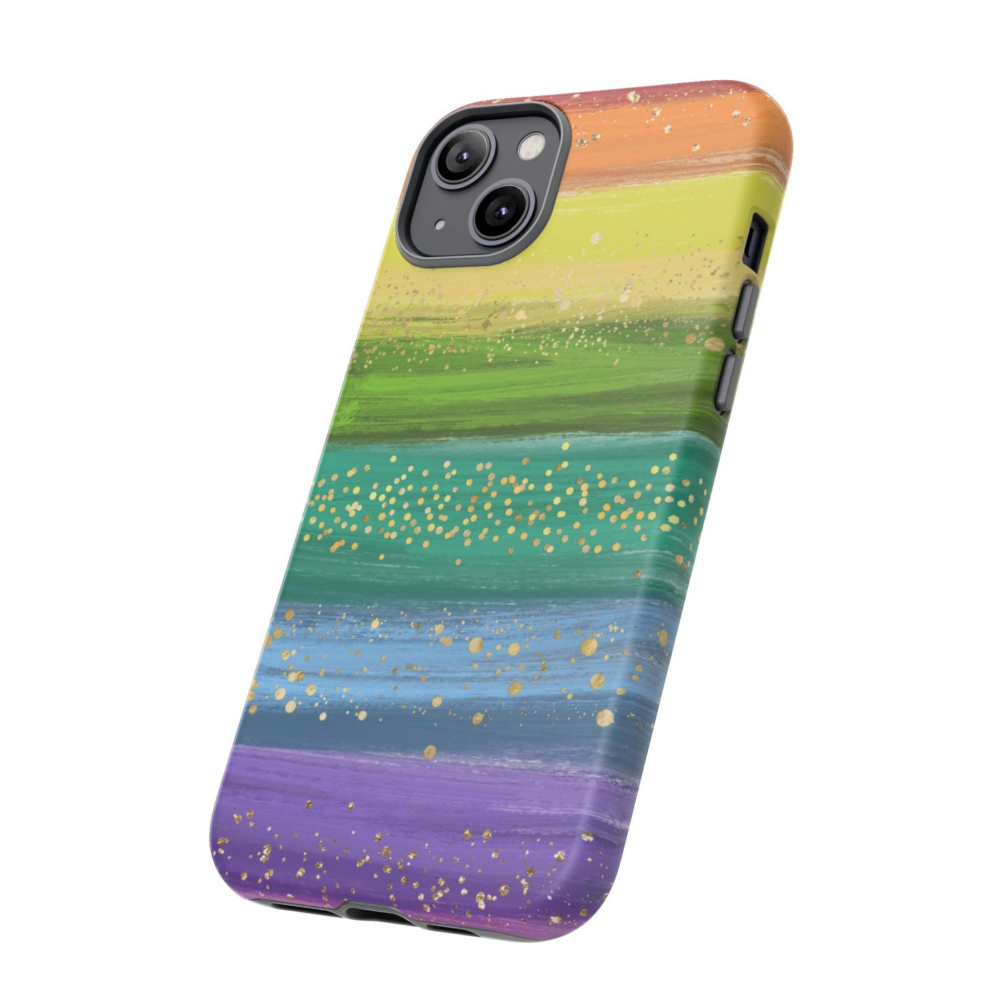 Rainbow Glitter Brush Strokes - Tough Case
