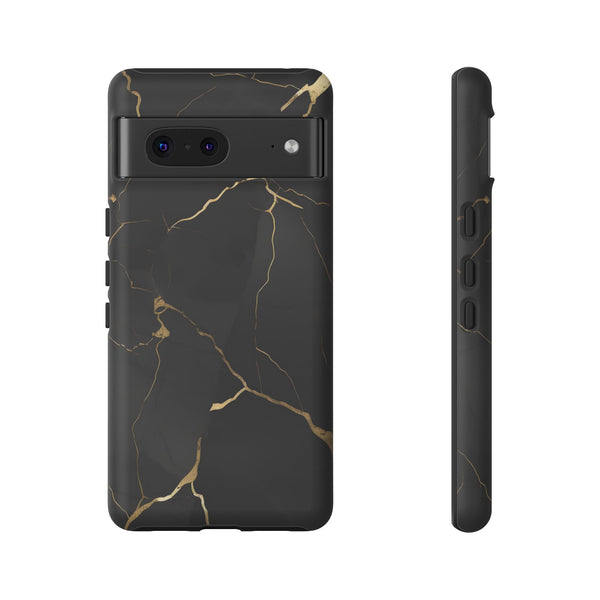 Black Marble  - Tough Phone Case