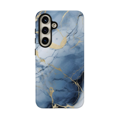 Navy Blue Marble Tough Phone Case