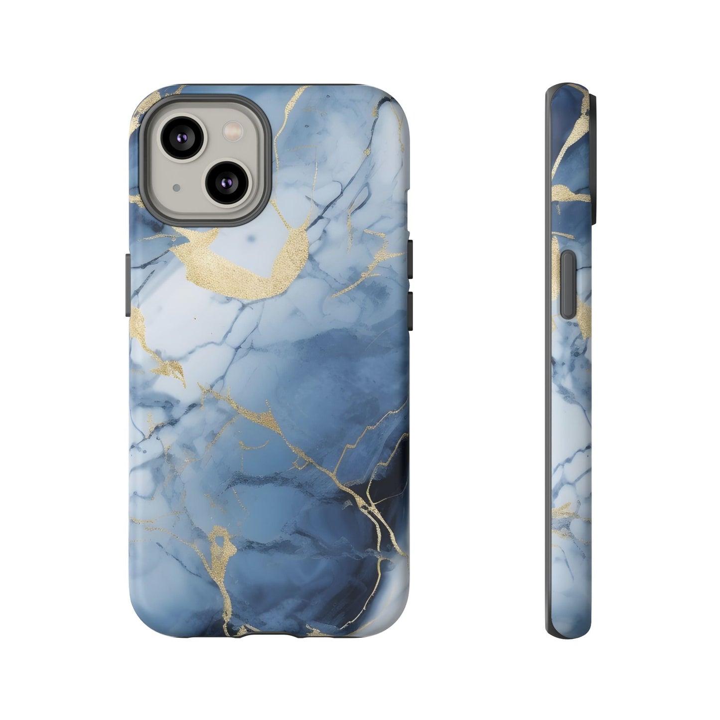 Navy Blue Marble Tough Phone Case