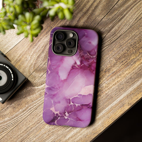 Purple Marble Tough Phone Case