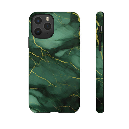 Hunter Green Marble  - Tough Phone Case