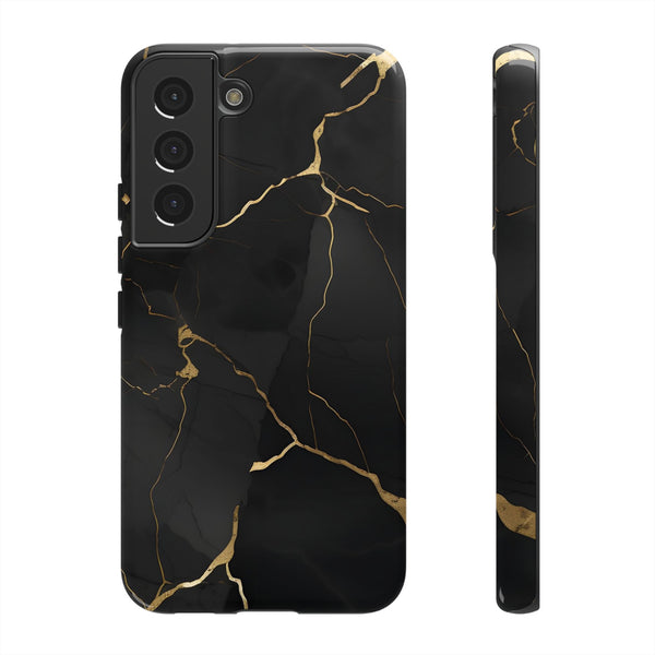 Black Marble  - Tough Phone Case