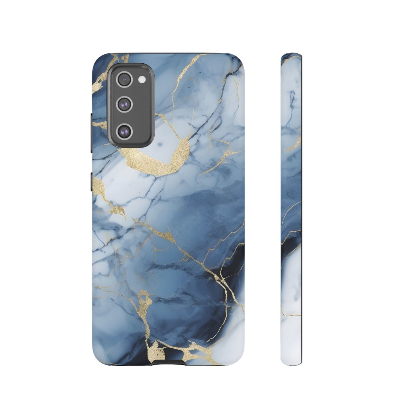 Navy Blue Marble Tough Phone Case