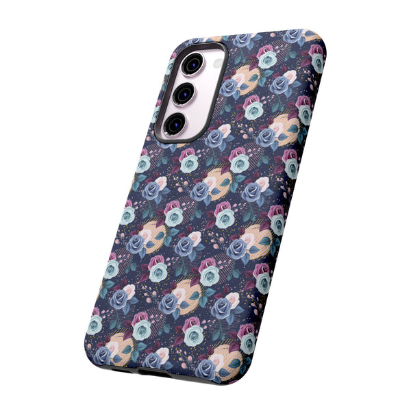 Navy & Pink Florals  - Tough Phone Case