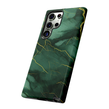 Hunter Green Marble  - Tough Phone Case