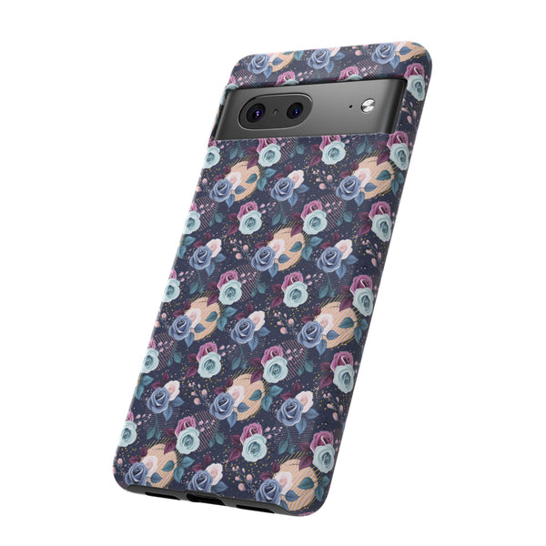 Navy & Pink Florals  - Tough Phone Case