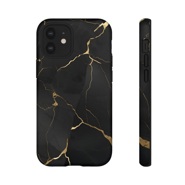 Black Marble  - Tough Phone Case