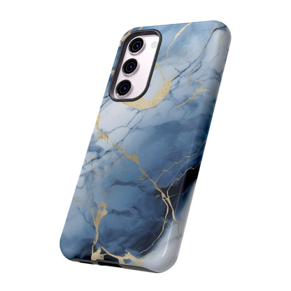 Navy Blue Marble Tough Phone Case