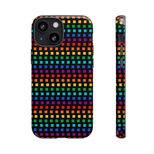 Rainbow Dots on Black - Tough Case