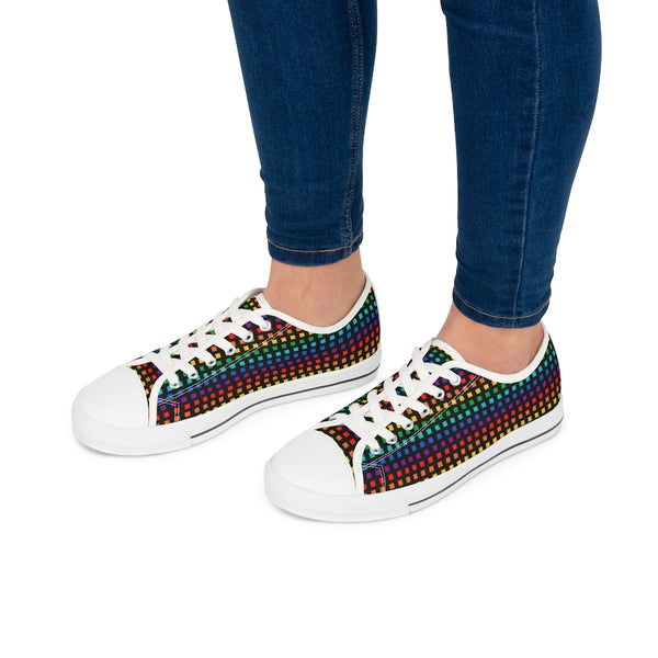 Rainbow Dots - Women's Low Top Sneakers