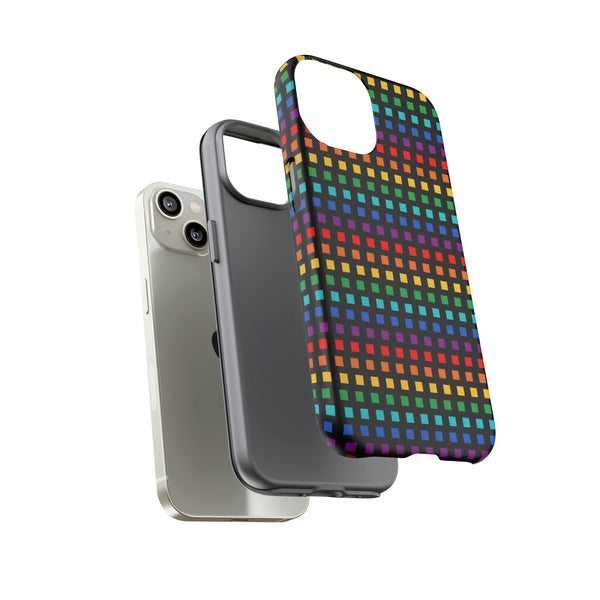 Rainbow Dots on Black - Tough Case