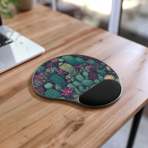 Funky Cactus - Mouse Pad With Wrist Rest