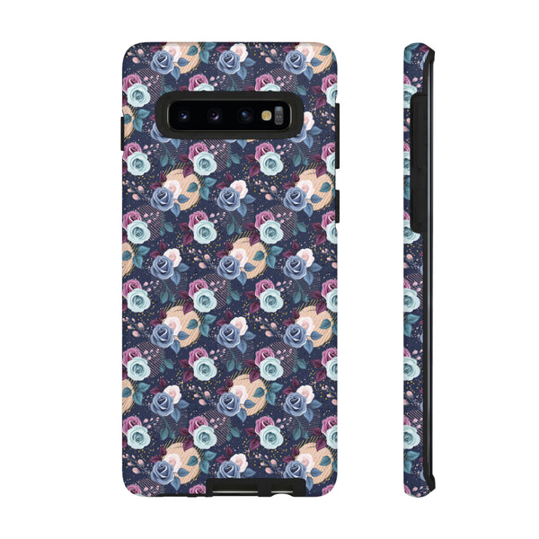Navy & Pink Florals  - Tough Phone Case