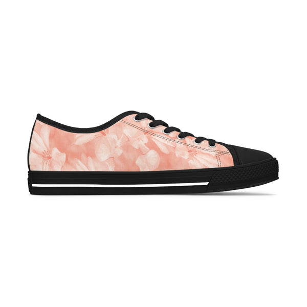 Coral Lilies - Women's Low Top Sneakers
