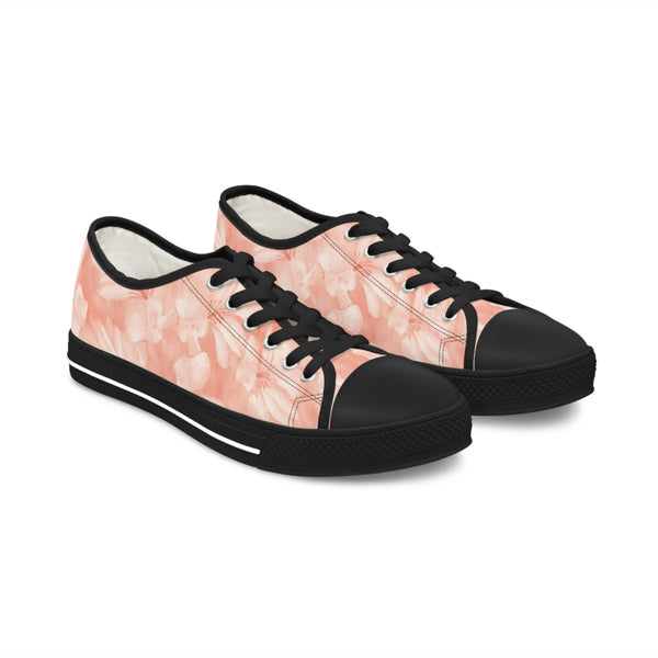 Coral Lilies - Women's Low Top Sneakers