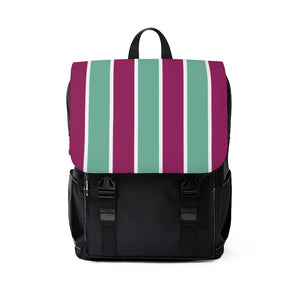 Mint & Maroon Stripe Backpack