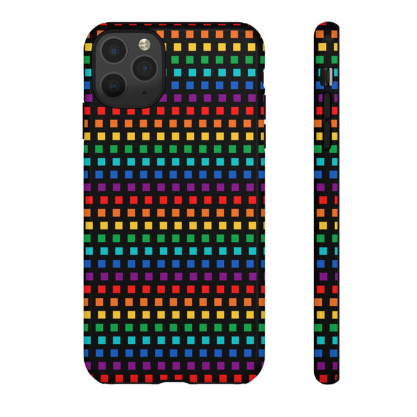 Rainbow Dots on Black - Tough Case