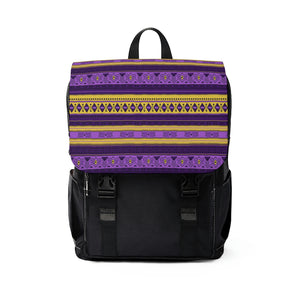 Purple & Yellow Stripes - Shoulder Backpack