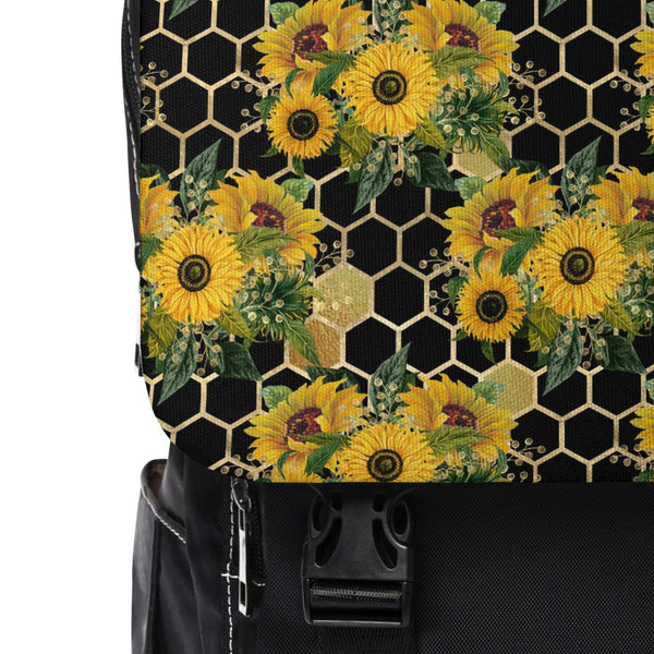 Honeycomb Sunflowers - Shoulder Backpack