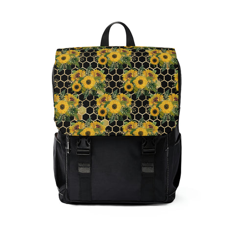 Honeycomb Sunflowers - Shoulder Backpack