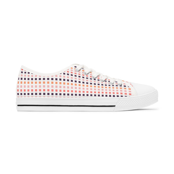 Purples N Corals - Women's Low Top Sneakers